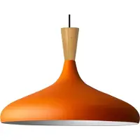 Bamyum Champion-Trichter Pendelleuchte Holz Orange (E27)