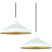Bamyum Champion Pendelleuchte Weiss x2 Flamme (E27)