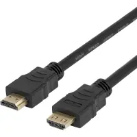 Deltaco HDMI-1030D-FLEX-LOCK (3 m), Câble vidéo, Noir