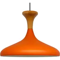 Bamyum Champion-Pilz Pendelleuchte Holz Orange (E27)