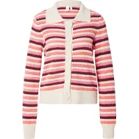 Y.A.S Cardigan 'YASTRIMI' orange / rose / rose foncé / blanc