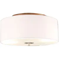 QAZQA Plafonnier rustique blanc 30 cm 2 lumières - Drum