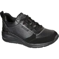 SKECHERS Sneakers 155616-BBK in Black Duraleather/ Black Leopard Trim color size 38