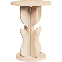 vidaXL Table basse Nature 39,5 x 39,5 x 53,5 cm en bois massif de pin