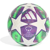 Adidas Femme UEFA Champions League 25/26 Officiel Pro Match Football (Certifié FIFA Qualité Pro) Blanc/Shock Pink/Multi/Solar Yellow