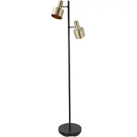Artdelight Lampadaire Twinkle noir avec de l'or