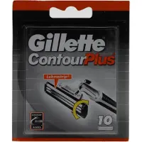 Gillette 10 x Contour Plus Lames de rasoir pour hommes Cartouche de recharges avec Lubrastrip