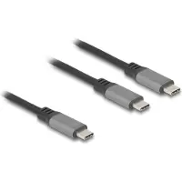 DeLOCK USB-C Y-Kabel 1 x St zu 2 x St PD 3.0 100 W 1,2 m