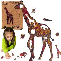 PuzzleOk Puzzle écologique en bois 102 Girafe tachetée A3