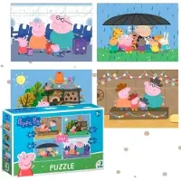 Dodo 4-in-1 PEPPA PIG PUZZLE QUATRE PUZZLES EN UN SEUL PAQUET POUR ENFANTS