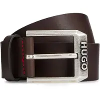 HUGO Ceinture en cuir avec boucle logotée