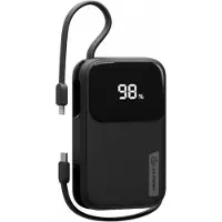 Alogic Tandem Powerbank – Câbles intégrés USB-C et Lightning – Capacité de charger deux appareils simultanément – Affiche l'état de charge et de la batterie