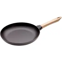 Staub poêle à frire avec manche en bois 28cm, noir