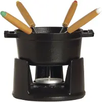 Staub Service à Fondue en Fonte, Ø 10 cm, 0,25 L, Noir Mat