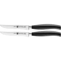 Zwilling Série de couteaux FIVE STAR Couteau à steak 12 cm (lot de 2), Couverts, Argent, Noir