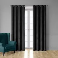 DecoByZorlu Rideaux, stores LEEDS - Noir - 140x250 cm