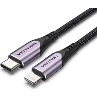 Vention USB 2.0 Type-C Lightning TACVF/ USB Type-C mâle - Lightning mâle/ Jusqu'à 27W/ 480Mbps/ 1m/ Mauve