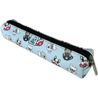 Bee-bee Mini trousse rectangulaire « Buldogi » bleue -