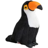 Lean Toys Peluche Toucan Oiseau Peluche Mascotte Peluche Blanc 35cm