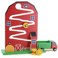 Vilac Jouet d'éveil en bois - - Récolte à la ferme - Rouge - 12 mois et plus - Ludique et éducatif