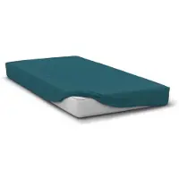 HOME LINGE PASSION Drap Housse - - Hp72119 - Microfibre 82 G - 140 X 190 Cm - Bonnet 30 Cm - Bleu Canard