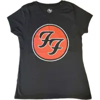 Foo Fighters Femmes, T-shirt, FF Logo (Girlie), Noir, (M)