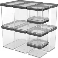 Rotho Set de boîtes à provisions, Boîte de conservation, Transparent