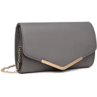 OEM Élégant sac à main de soirée gris avec chaîne, idéal pour un mariage