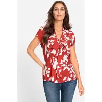 HEINE Chemisier rouge sang / blanc