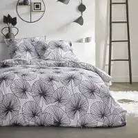 Lefebvre textile Parure de lit - TODAY - Sunshine 0.14 - 240 x 260 cm - lit double - imprimé - 57 fils/pouce - coton