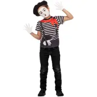 MOM Mime Kids Costume Noir 8-10 Years Enfants