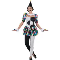 MOM Arlequina Hinding Cever Costume Multicolore M Enfants