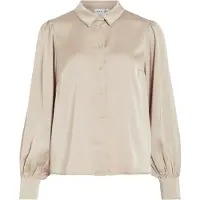 Vila Enna Ravenna Long Sleeve Shirt Beige 40 Femme