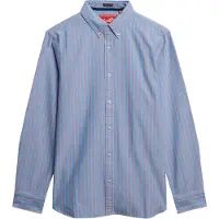 Superdry pour homme. M4011037A Chemise classique Oxford bleu foncé (XXL), Casuel, Coton, Manche longue