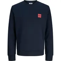 Jack & Jones Sweat-shirt 'JJBrandy' bleu nuit / rouge