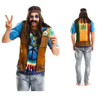 MOM Hippie T-shirt Man Costume Multicolore S