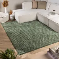 FRAAI Tapis scandinave | Lova Frames Vert | 160x230cm | Vert | Rectangulaire | Tapis