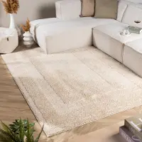 FRAAI Tapis scandinave | Lova Border Beige | 80x150cm | Beige | Rectangulaire | Tapis