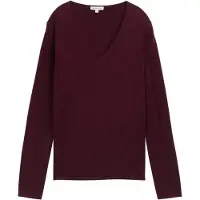 Tom Tailor Front Logo Coin V Neck Sweater Violet 3XL Femme