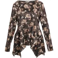 Usha Chemisier beige clair / noisette / brun foncé