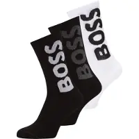 BOSS Logo 10263518 Socks 3 Pairs Blanc,Noir EU 40-46 Homme