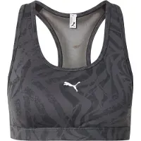 Puma 4KEEPS BRA - PADDED - RIBBON STRIPE PRINT - gris, taille:XS