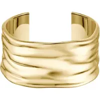 BOSS Bracelet jonc doré effet ondulé