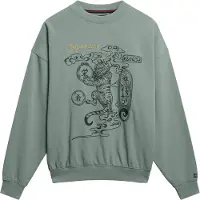 Superdry Sweat-shirt 'Tokyo Narrative' vert pastel / noir