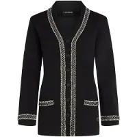 Karl Lagerfeld Cardigan noir / blanc cassé