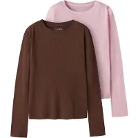 TWO SOON T-Shirt chocolat / rose