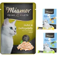 Miamor 24x100g poulet, gelée de volaille Filets fins en gelée Miamor nourriture humide pour chat
