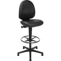 Topstar Siège de travail pivotant TEC 50 Counter Toptar similicuir noir (59 - 84 cm)