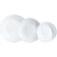 Luminarc Vaisselle Feston Blanc Verre 18 pièces