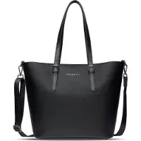 Bugatti sac shopper sac à épaule Ella Shopper Black Saffiano noir